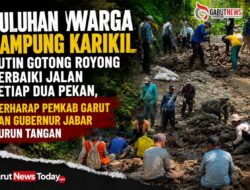 Keren Puluhan Warga Kampung Karikil Rutin Gotong Royong Perbaiki Jalan Setiap Dua Pekan, Berharap Pemkab Garut dan Gubernur Jabar Turun Tangan