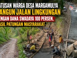 Ratusan Warga Desa Margamulya Bangun Jalan Lingkungan dengan Dana Swadaya 100 Persen, Hasil Patungan Masyarakat