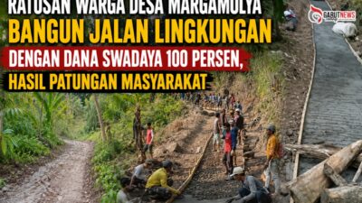 Ratusan Warga Desa Margamulya Bangun Jalan Lingkungan dengan Dana Swadaya 100 Persen, Hasil Patungan Masyarakat