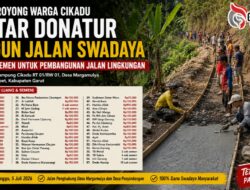 Daftar Donatur Terus Bertambah, Semangat Gotong Royong Warga Cikadu Bangun Jalan Lingkungan Patut Diapresiasi