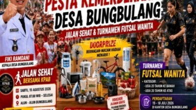 Keren! Kades Bungbulang Siapkan Pesta Kemerdekaan Terbesar, Jalan Sehat Berhadiah Hingga Turnamen Futsal Wanita Siap Mengguncang Garut Selatan