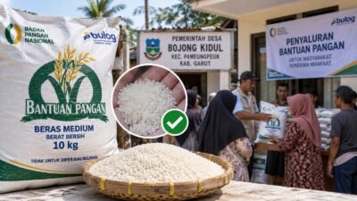 Beras Bantuan Pangan Di Desa Bojong Kidul Dipastikan Layak, H. Ijang Bantah Dugaan Beras Bau