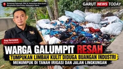 Warga Galumpit Resah, Tumpukan Limbah Kulit Menumpuk Di Tanah Irigasi Dan Jalan Lingkungan